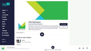 
                            12. APM: Marketplace | Listen to Podcasts On Demand Free | TuneIn