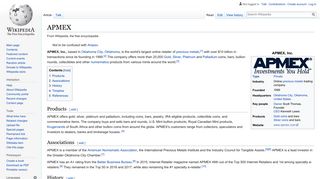 
                            3. APMEX - Wikipedia