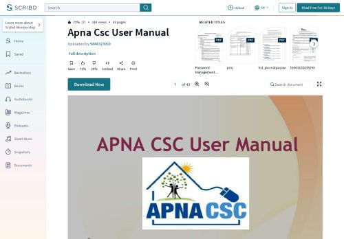
                            2. Apna Csc User Manual | Login | Password - Scribd