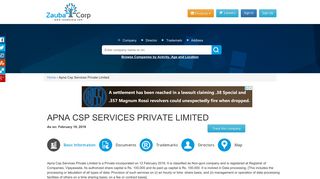 
                            7. APNA CSP SERVICES PRIVATE LIMITED - Company, directors and ...