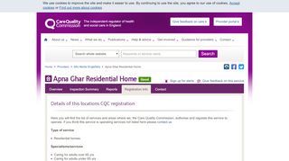 
                            4. Apna Ghar Residential Home - CQC