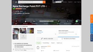 
                            8. Apna Recharge Point PVT LTD in Postal Park, Patna - Justdial