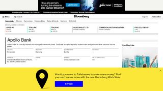 
                            5. Apollo Bank: Private Company Information - Bloomberg