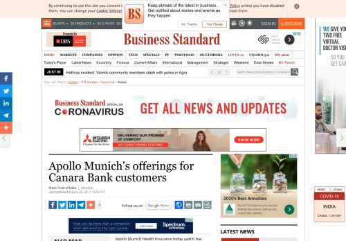 
                            9. Apollo Munich's offerings for Canara Bank customers | Business ...