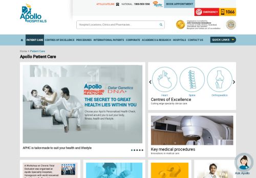 
                            13. Apollo Patient Care - Apollo Hospitals Services