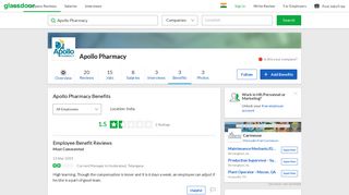 
                            3. Apollo Pharmacy Employee Benefits and Perks | Glassdoor.co.in