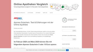 
                            7. Aponeo Gutschein, Test & Erfahrungen mit der Online Apotheke