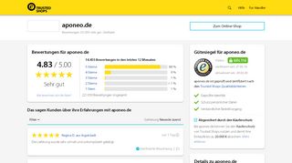 
                            6. aponeo.de Bewertungen & Erfahrungen | Trusted Shops