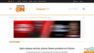 
                            11. Após ataque racista, alunos fazem protesto no Cotuca - cotidiano ...