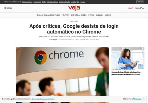 
                            13. Após críticas, Google desiste de login automático no Chrome | VEJA ...