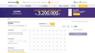 
                            8. Apostar na Quina - Loteria Online | Intersena