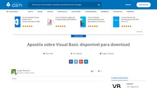 
                            12. Apostila sobre Visual Basic disponível para download - Portal GSTI