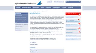 
                            3. Apothekerkammer Berlin: Mitgliedschaft