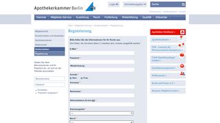 
                            5. Apothekerkammer Berlin: Registrierung