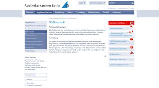 
                            2. Apothekerkammer Berlin: Stellenmarkt