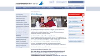 
                            11. Apothekerkammer Berlin: Weiterbildung