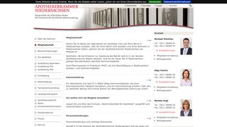 
                            9. Apothekerkammer Niedersachsen - Mitgliedschaft