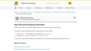 
                            3. App-Benachrichtigung einstellen - WEB.DE Hilfe