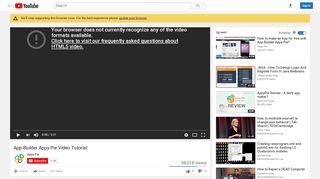 
                            4. App Builder Appy Pie Video Tutorial - YouTube