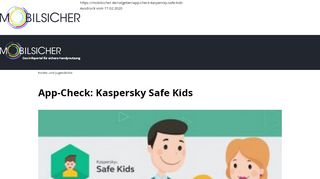 
                            6. App-Check: Kaspersky Safe Kids - mobilsicher.de