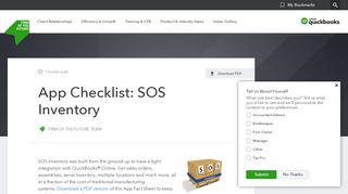 
                            10. App Checklist: SOS Inventory - Firm of the Future