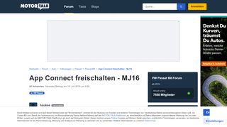 
                            1. App Connect freischalten - MJ16 : VW Passat B8 - Motor-Talk
