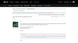 
                            7. App crash on login to google play servcies - Unity Forum