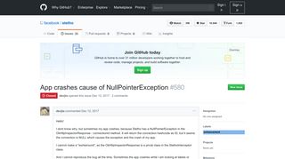 
                            5. App crashes cause of NullPointerException · Issue #580 · facebook ...