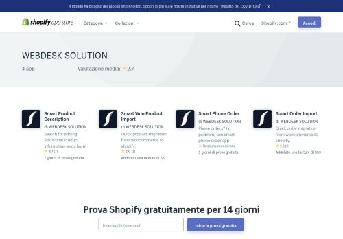 
                            11. App di WEBDESK SOLUTION LLC nell'App Store di Shopify