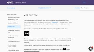 
                            9. APP EVO Wod – Central de Ajuda