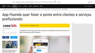 
                            6. App Fixando quer fazer a ponte entre clientes e serviços profissionais ...