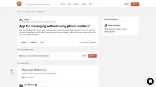 
                            10. App for messaging without using phone number? | Product Hunt