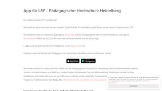 
                            6. App für LSF - Pädagogische Hochschule Heidelberg - Studo