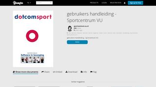 
                            11. APP Inloggen Dotcomsport - Yumpu