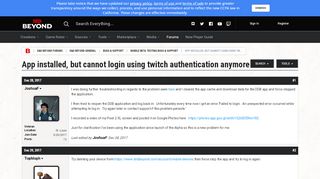 
                            10. App installed, but cannot login using twitch authentication ...