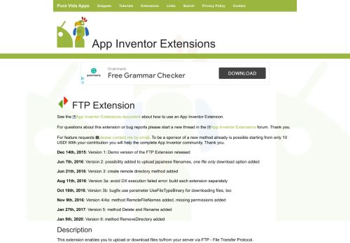 
                            12. App Inventor Extensions: FTP | Pura Vida Apps