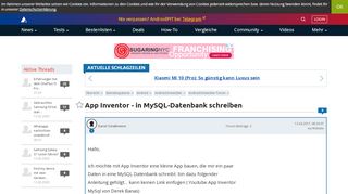 
                            3. App Inventor - in MySQL-Datenbank schreiben | AndroidPIT Forum