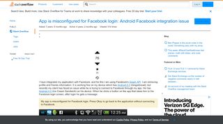 
                            9. App is misconfigured for Facebook login: Android Facebook ...