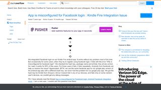 
                            13. App is misconfigured for Facebook login : Kindle Fire Integration ...