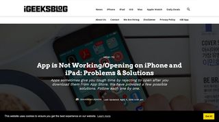 
                            13. App is Not Working/Opening on iPhone and iPad: Problems ...