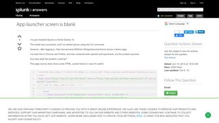 
                            3. App launcher screen is blank - Question | Splunk Answers