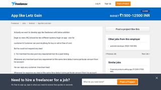 
                            7. App like Letz Gain | Android | Mobile App Development - Freelancer