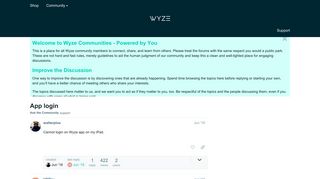 
                            6. App login - Ask the Community - Wyze Community