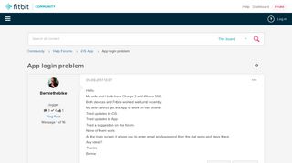 
                            9. App login problem - Fitbit Community