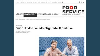 
                            9. App Lunchit!: Smartphone als digitale Kantine - Food Service