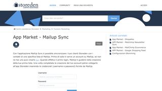 
                            5. App Market - Mailup Sync – Centro assistenza Storeden