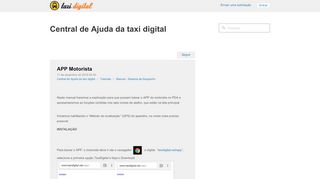 
                            5. APP Motorista – Central de Ajuda da taxi digital