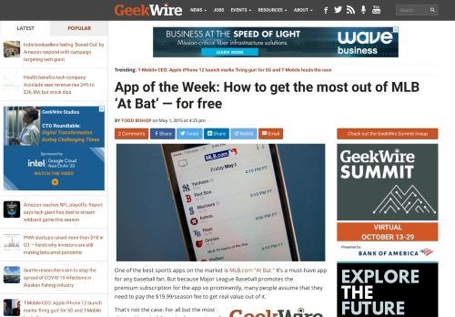 
                            12. App of the Week: How to get the most out of MLB 'At Bat' — for free ...