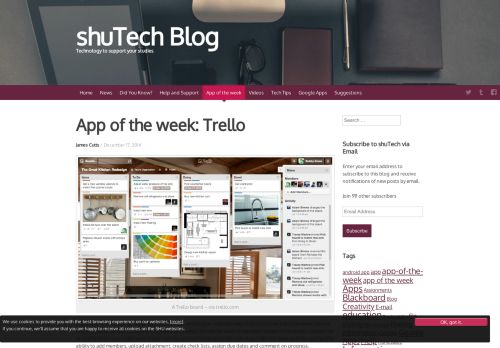 
                            6. App of the week: Trello - shuTech Blog - SHU Blogs