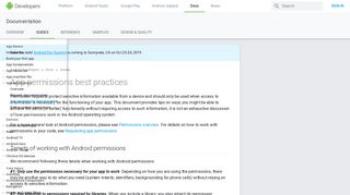 
                            8. App permissions best practices | Android Developers